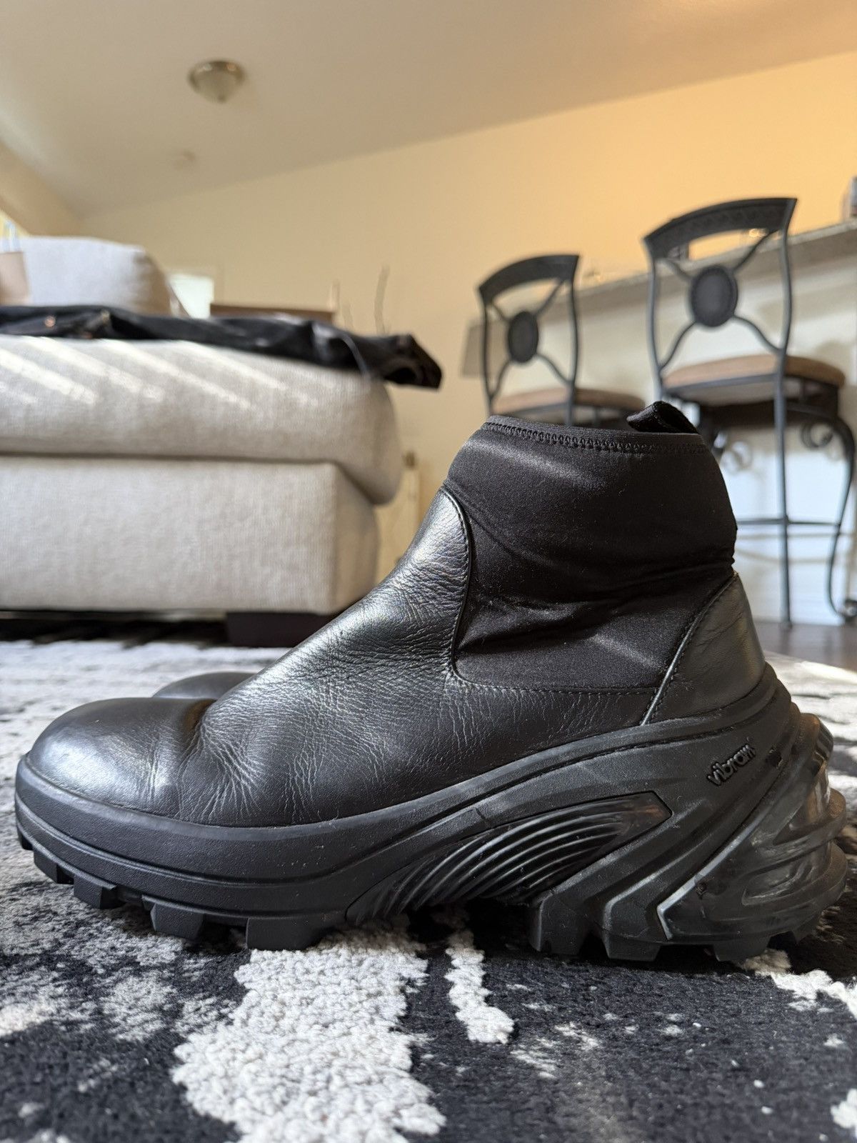 1017 ALYX 9SM Leather Mid Boot with SKX Vibram Sole