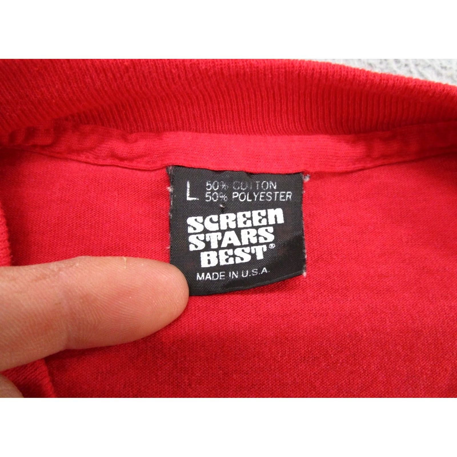 Vintage VINTAGE 80s 90s Son of a Buck Single Stitch Graphic Comedy Tee Shirt Size L Read Shirt Mens Red 90s Cotton Short Sleeve Crew Neck Tee Size US L / EU 52-54 / 3 - 3 Thumbnail