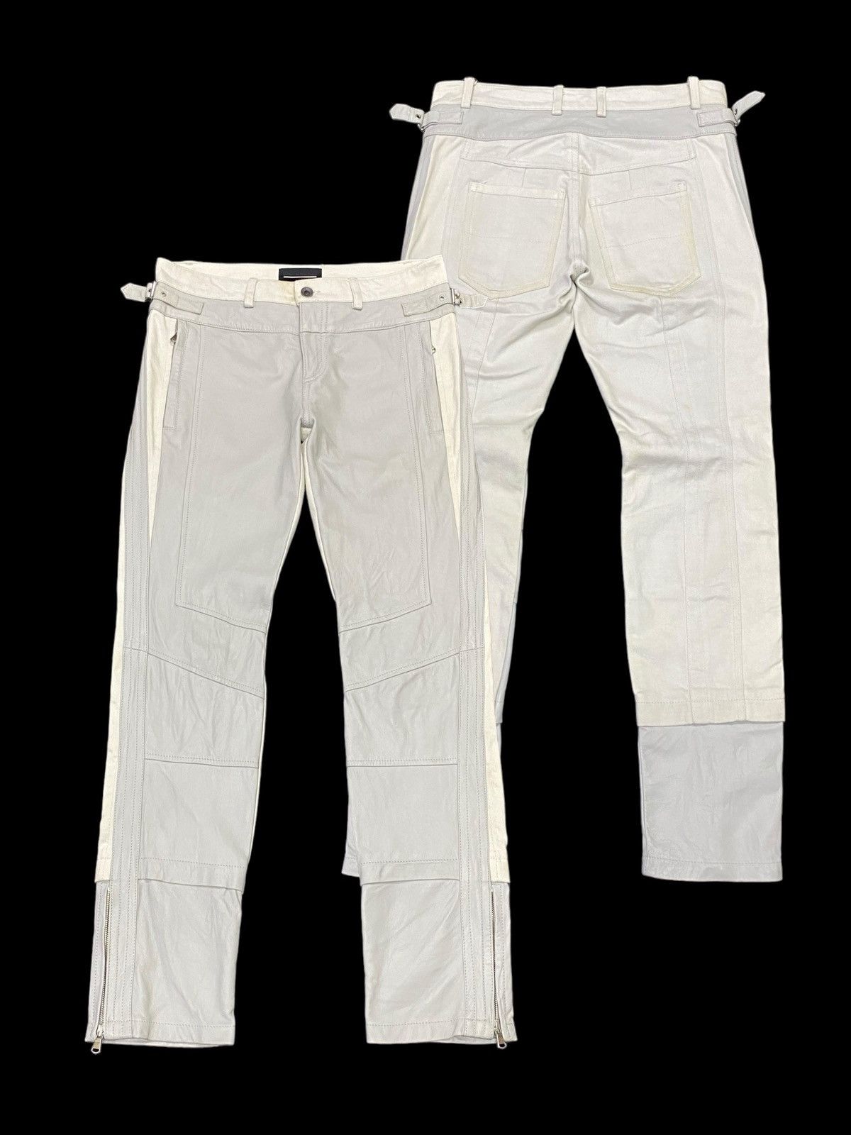 Diesel Diesel Black Gold Denim Trimmed Leather Pants Size US 30 / EU 46 - 1 Thumbnail