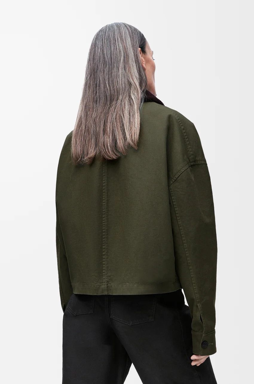 Loewe o1loc1c0525 Jacket in Cotton in Khaki Green Size S / US 4 / IT 40 - 3 Thumbnail