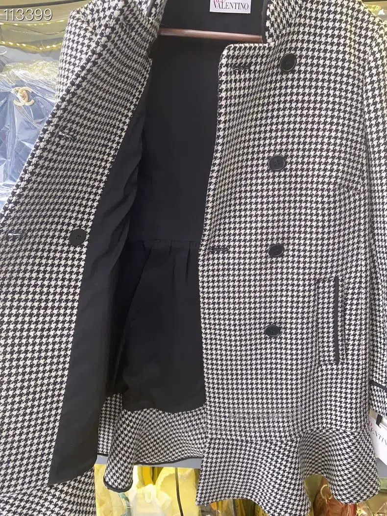 Valentino Valentino Houndstooth coat Size S / US 4 / IT 40 - 3 Thumbnail