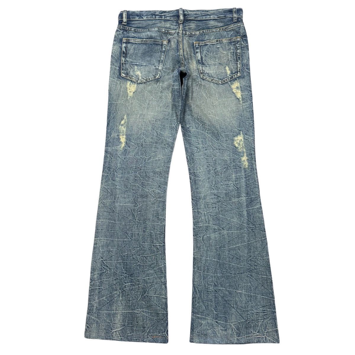 semanticdesign Semantic Design Acid Wash Distressed Denim Flare Jeans Size US 32 / EU 48 - 2 Thumbnail