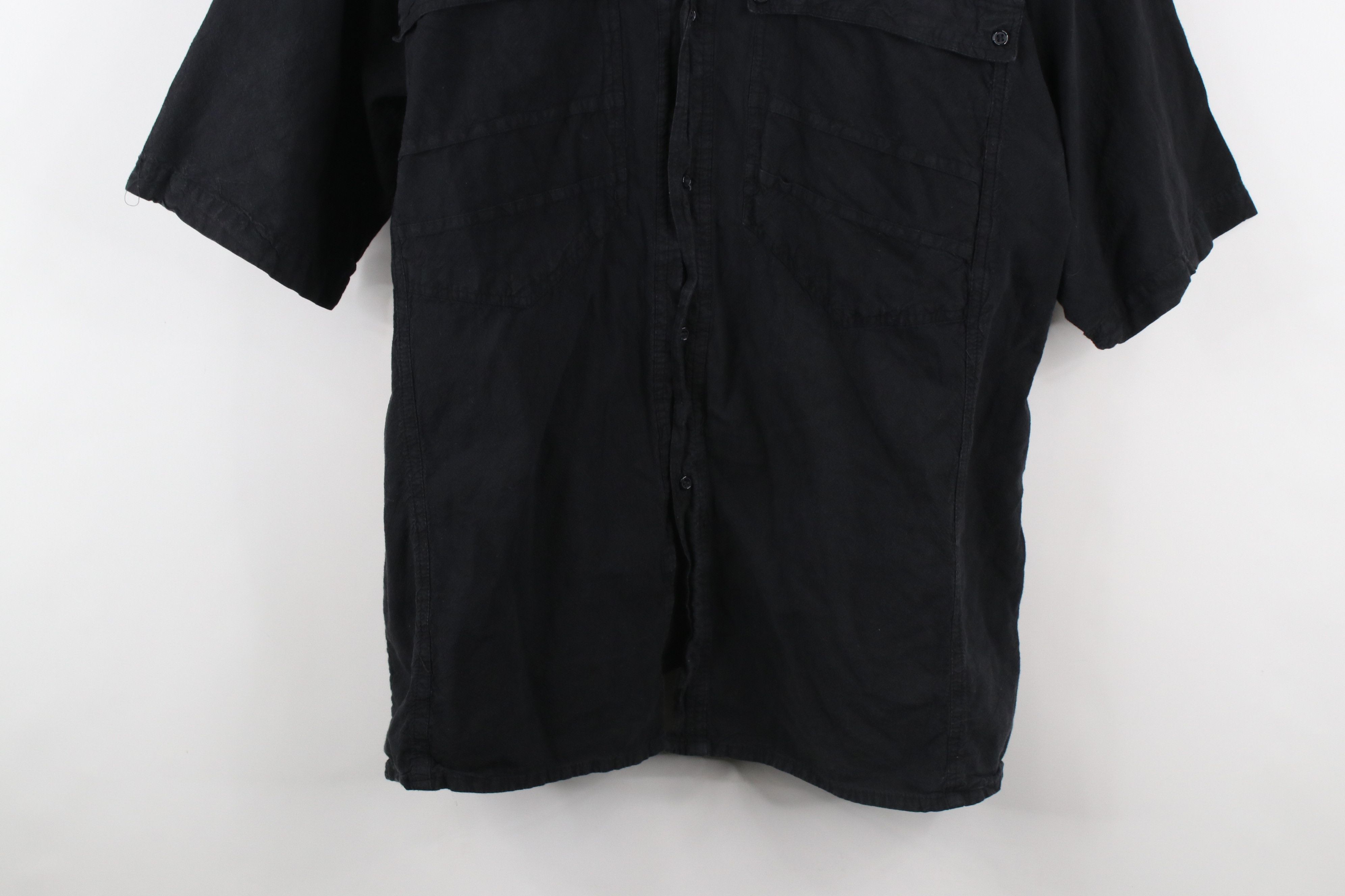 Vintage Vintage 90s Streetwear Big Pocket Short Sleeve Button Shirt Size US L / EU 52-54 / 3 - 3 Thumbnail
