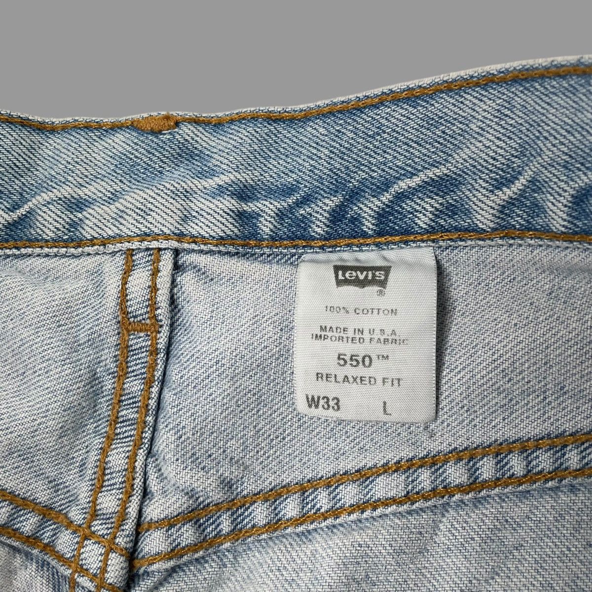 Levi's × Vintage Vintage 90s Levi’s faded thrashed 550 denim jeans Size US 32 / EU 48 - 4 Thumbnail