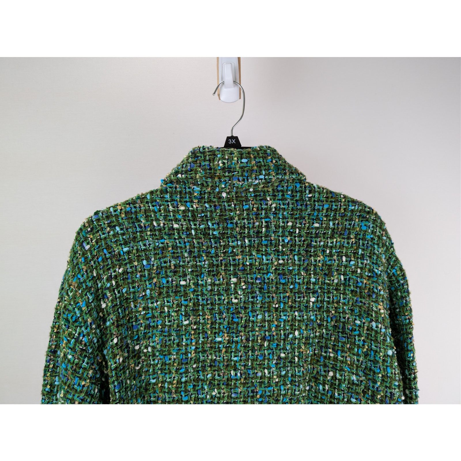 Amiri o1rshd1 Boucle Overshirt Button up Shirt in Rain Forest Size US M / EU 48-50 / 2 - 13 Thumbnail