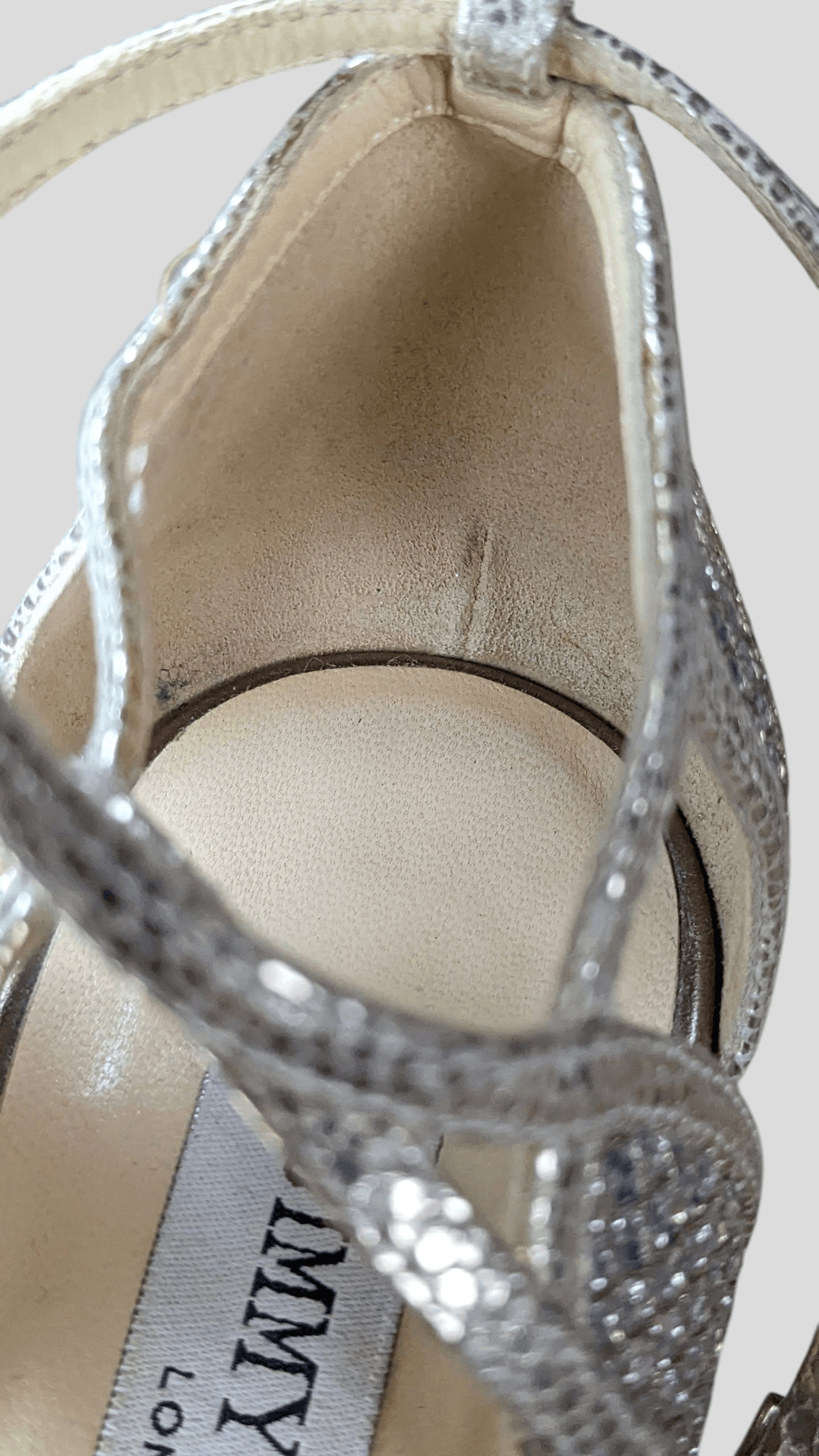 Jimmy Choo Jimmy Choo Glitter Strappy High Heel Sandals – Size 37.5 Size US 7.5 / IT 37.5 - 14 Thumbnail