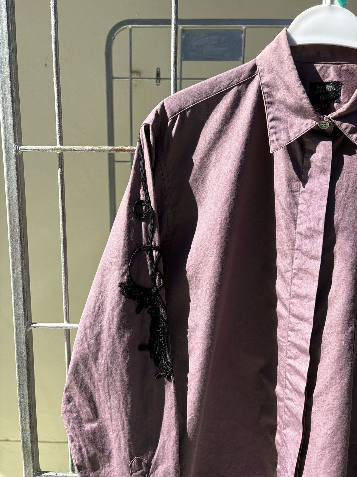 Jean Paul Gaultier Jean Paul Gaultier JPG lace sleeves purple shirt Size S / US 4 / IT 40 - 5 Thumbnail