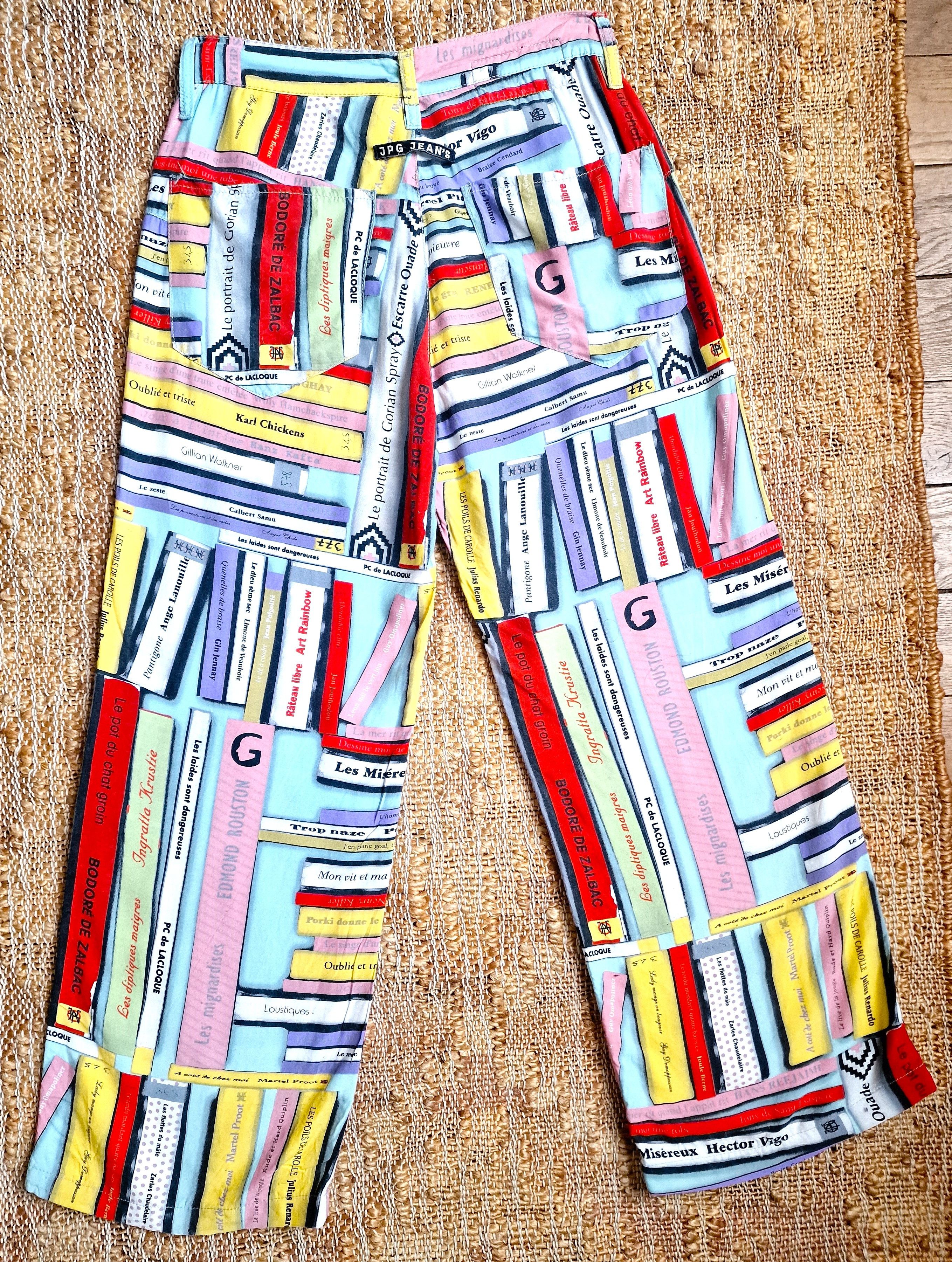 Jean Paul Gaultier Jean Paul Gaultier Book Straight Wide Trousers Pants Size 27" / US 4 / IT 40 - 13 Thumbnail