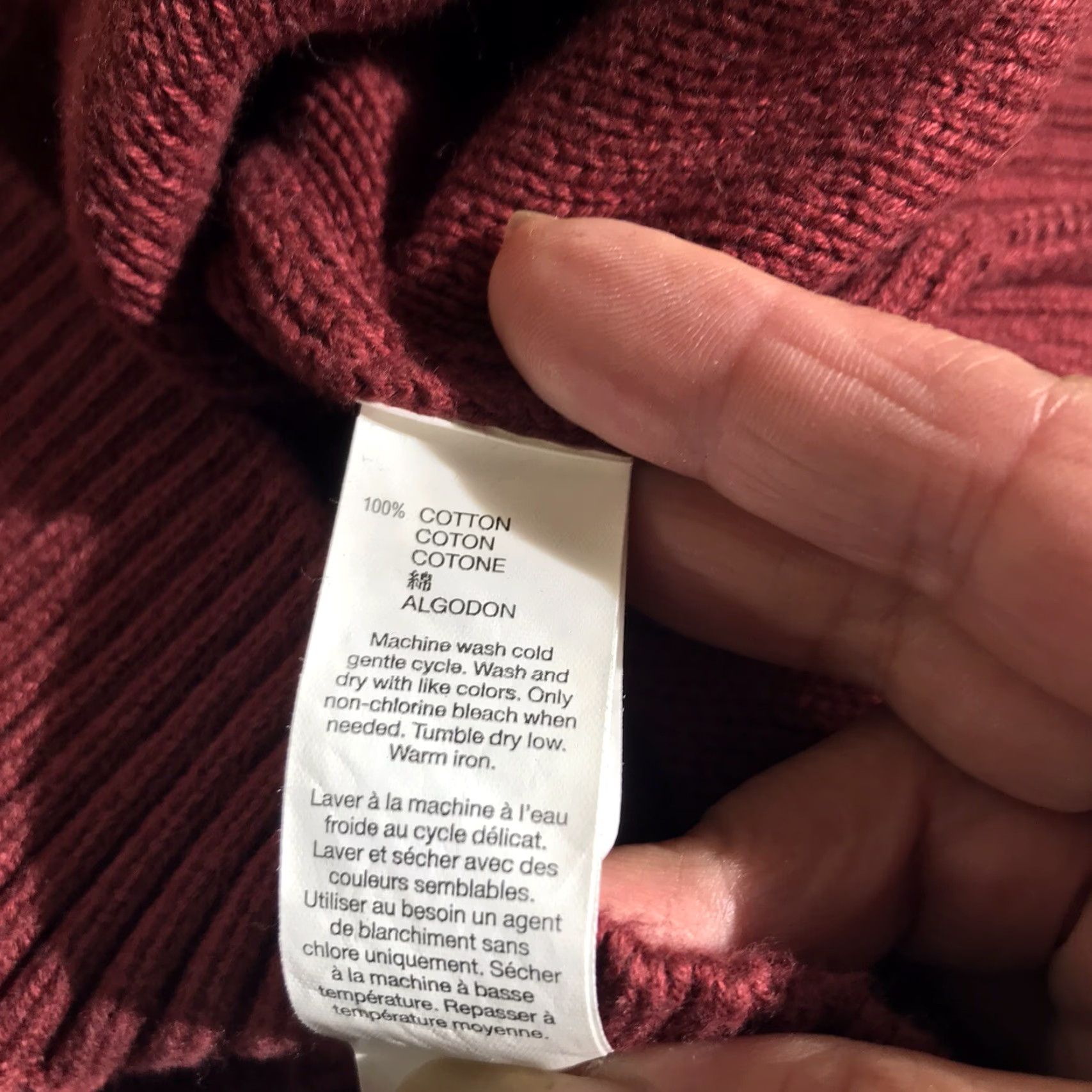 Gap Gap Women's Sweater Pullover Knit Long Sleeve Round Neck Fall Winter XL Burgundy Casual Modern Size XL / US 12-14 / IT 48-50 - 5 Thumbnail