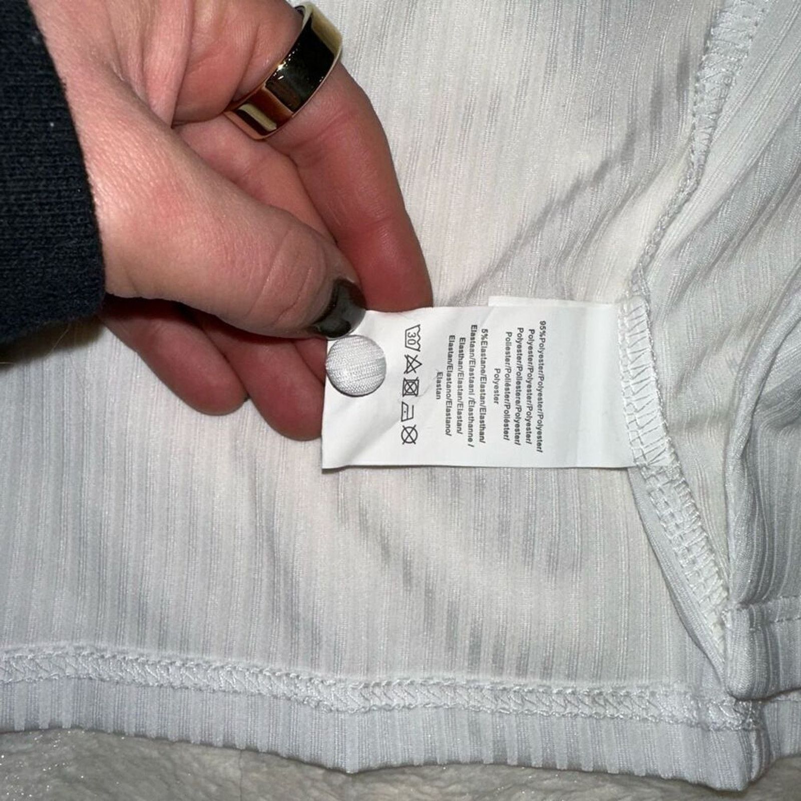 Other Glamorous White Ribbed Crop Button-Front Shirt | Sz S Size S / US 4 / IT 40 - 4 Thumbnail