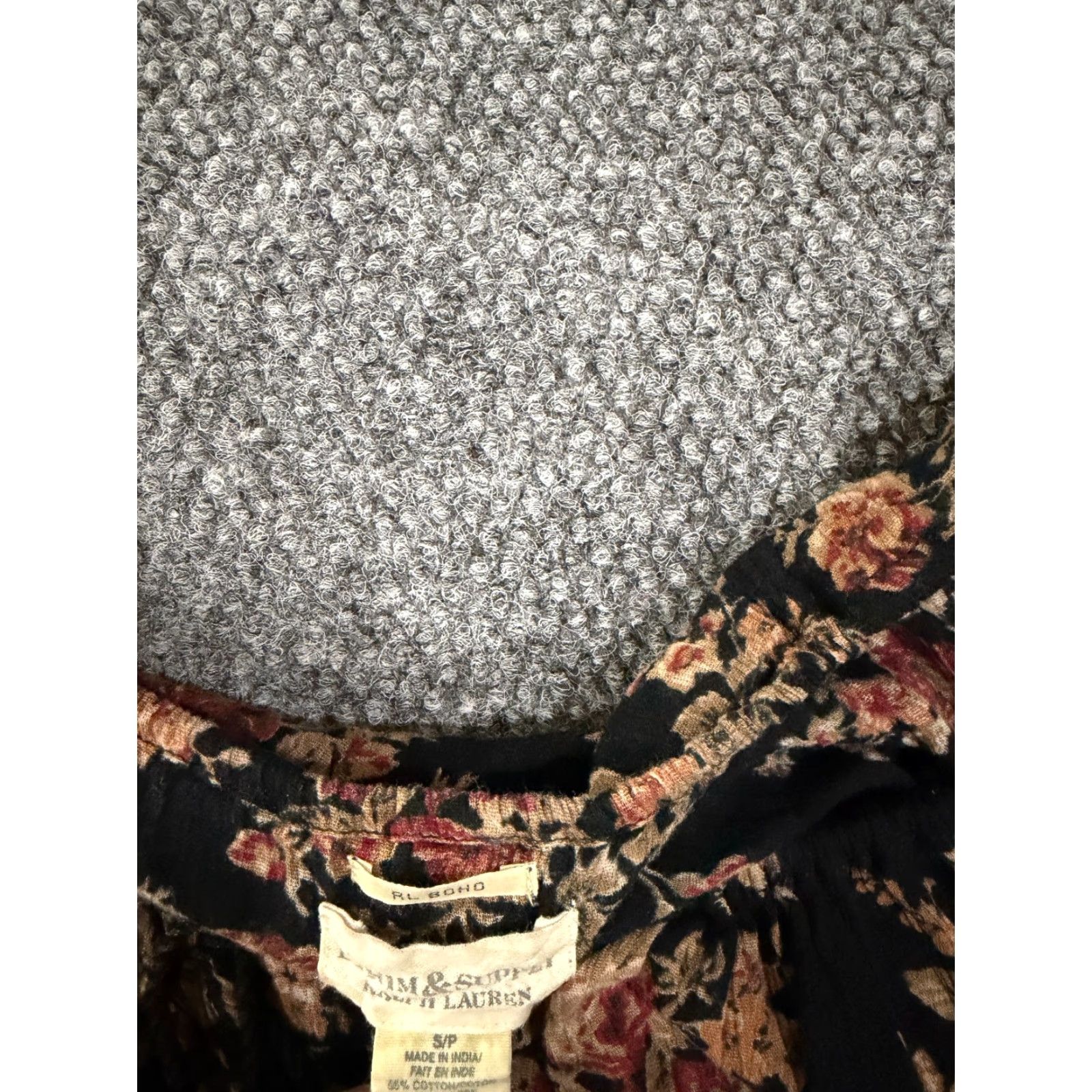 Ralph Lauren Denim & Supply Ralph Lauren Blouse Womens Small Black Floral Long Sleeve Shirt Womens Small Black Floral Long Sleeve Blouse Size S / US 4 / IT 40 - 5 Thumbnail