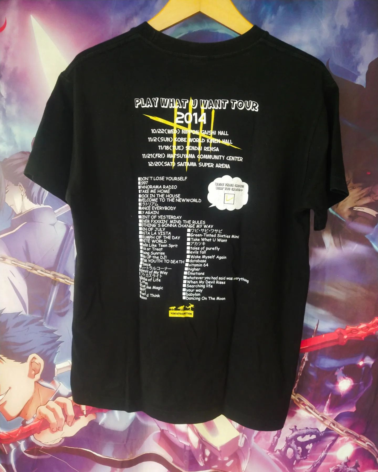 Band Tees Man With A Mission Play What You Want Tour 2014 Band Tee Size US M / EU 48-50 / 2 - 3 Thumbnail