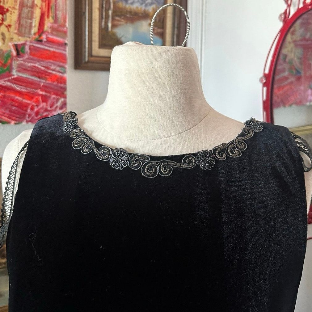 Other cachet black velvet gold formal backless dress Size M / US 6-8 / IT 42-44 - 2 Thumbnail