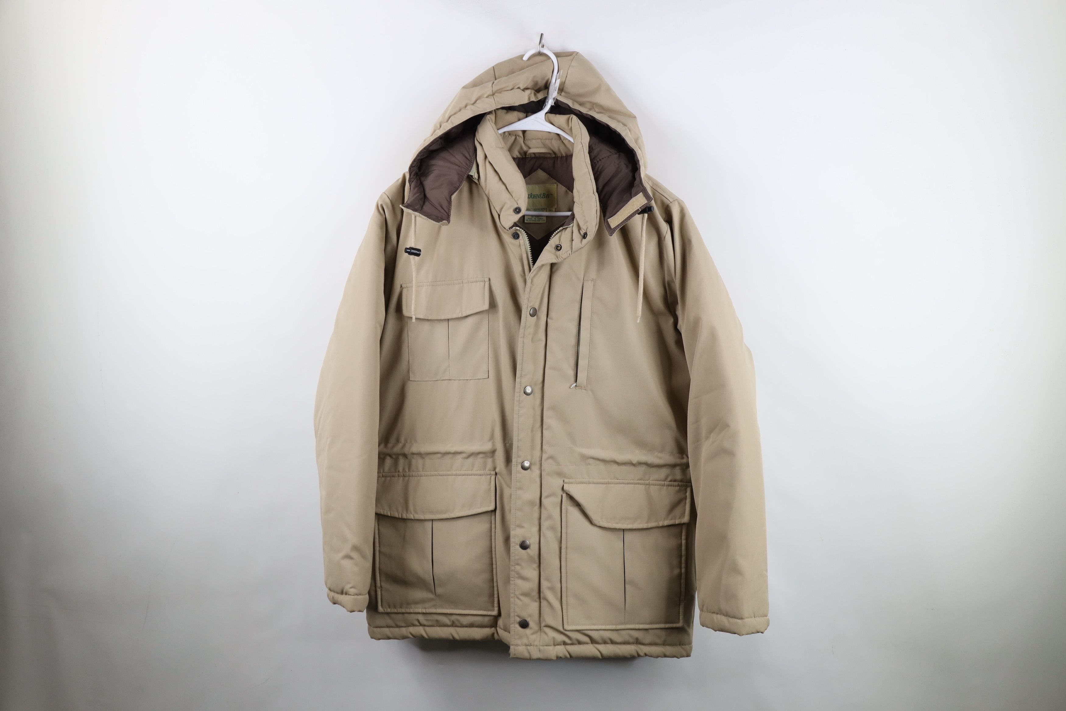 Vintage Vintage 70s 80s Streetwear Hooded Puffer Parka Jacket Beige Size US M / EU 48-50 / 2 - 1 Thumbnail
