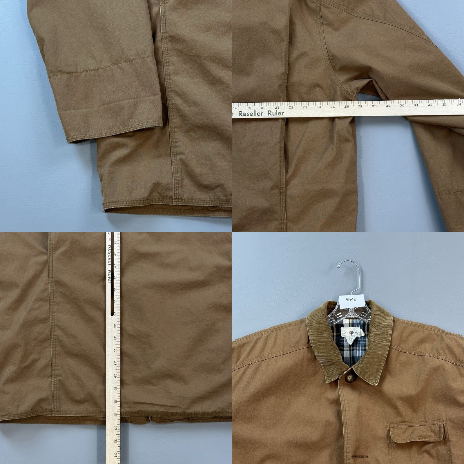 J.Crew VINTAGE J.CREW OARSMAN CHORE JACKET Mens L Flannel Lined Utility Barn 90s Size US L / EU 52-54 / 3 - 9 Thumbnail