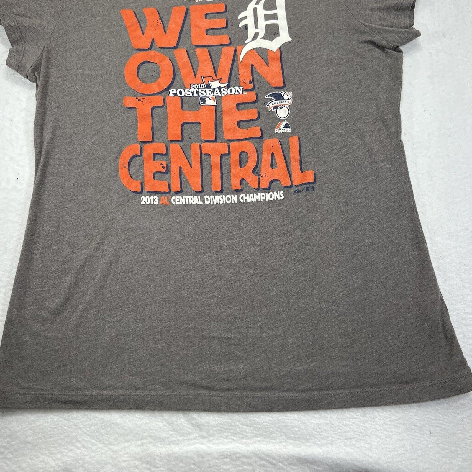 Majestic MLB Detroit Tigers XL Slim Fit '13 Champions Graphic T Shirt Size XL / US 12-14 / IT 48-50 - 6 Thumbnail