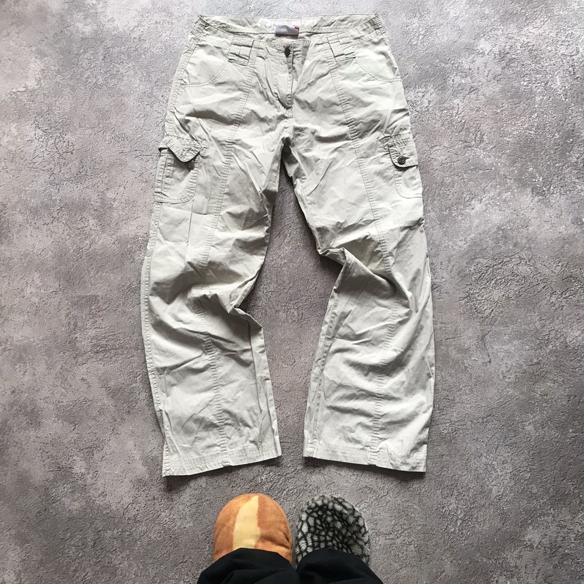Vintage Vintage 90s Baggy Cargo Pants Parachute Flared Grunge 30 Size 30" / US 8 / IT 44 - 2 Thumbnail