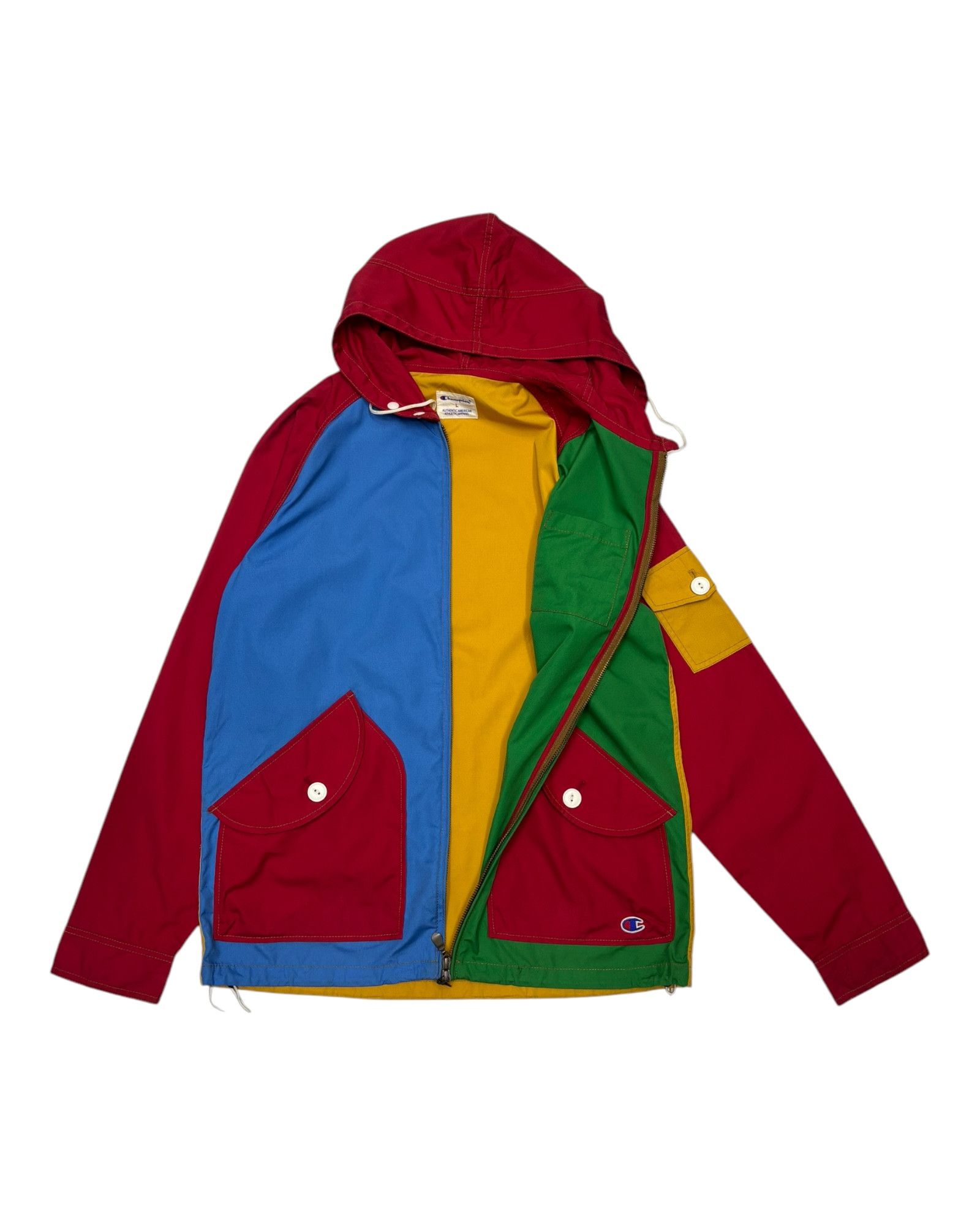 Champion × Hysteric Glamour 🔥VTG CHAMPION COLOURBLOCK LIGHT JACKET HOODIES Size US L / EU 52-54 / 3 - 7 Thumbnail