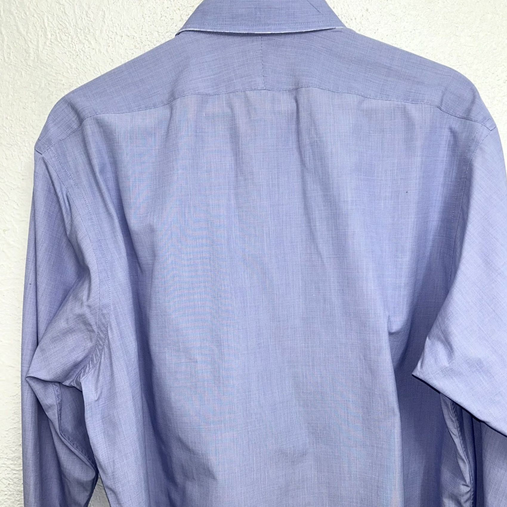 Vintage Hilditch & Key Shirt Men’s 17 43 Slim Fit Long Sleeve French Cuff Button Up Size US XL / EU 56 / 4 - 4 Thumbnail