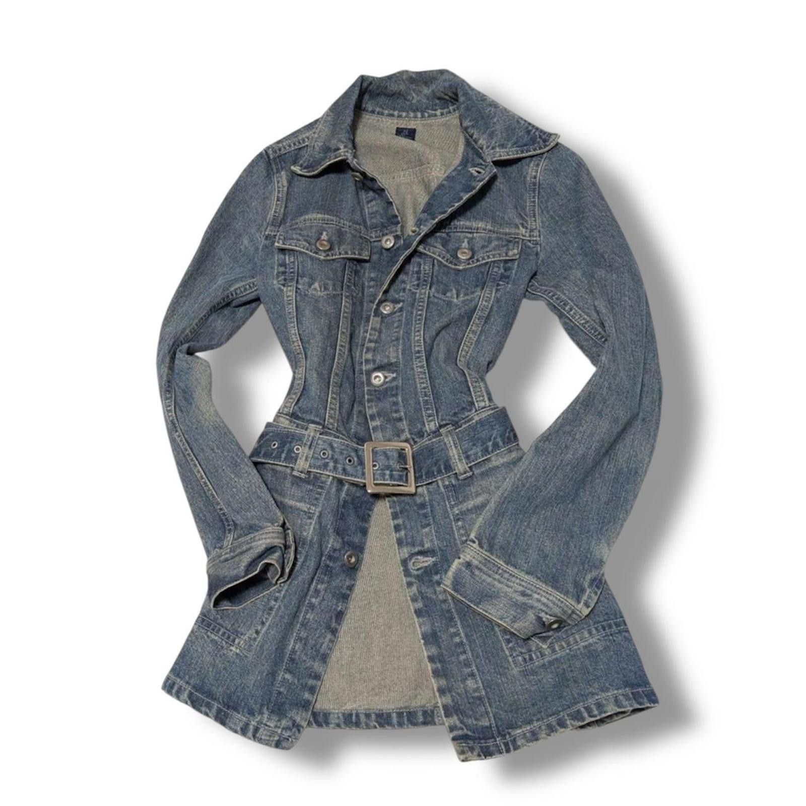 Other Slim fit 2000s classic denim long jacket Size ONE SIZE - 1 Thumbnail