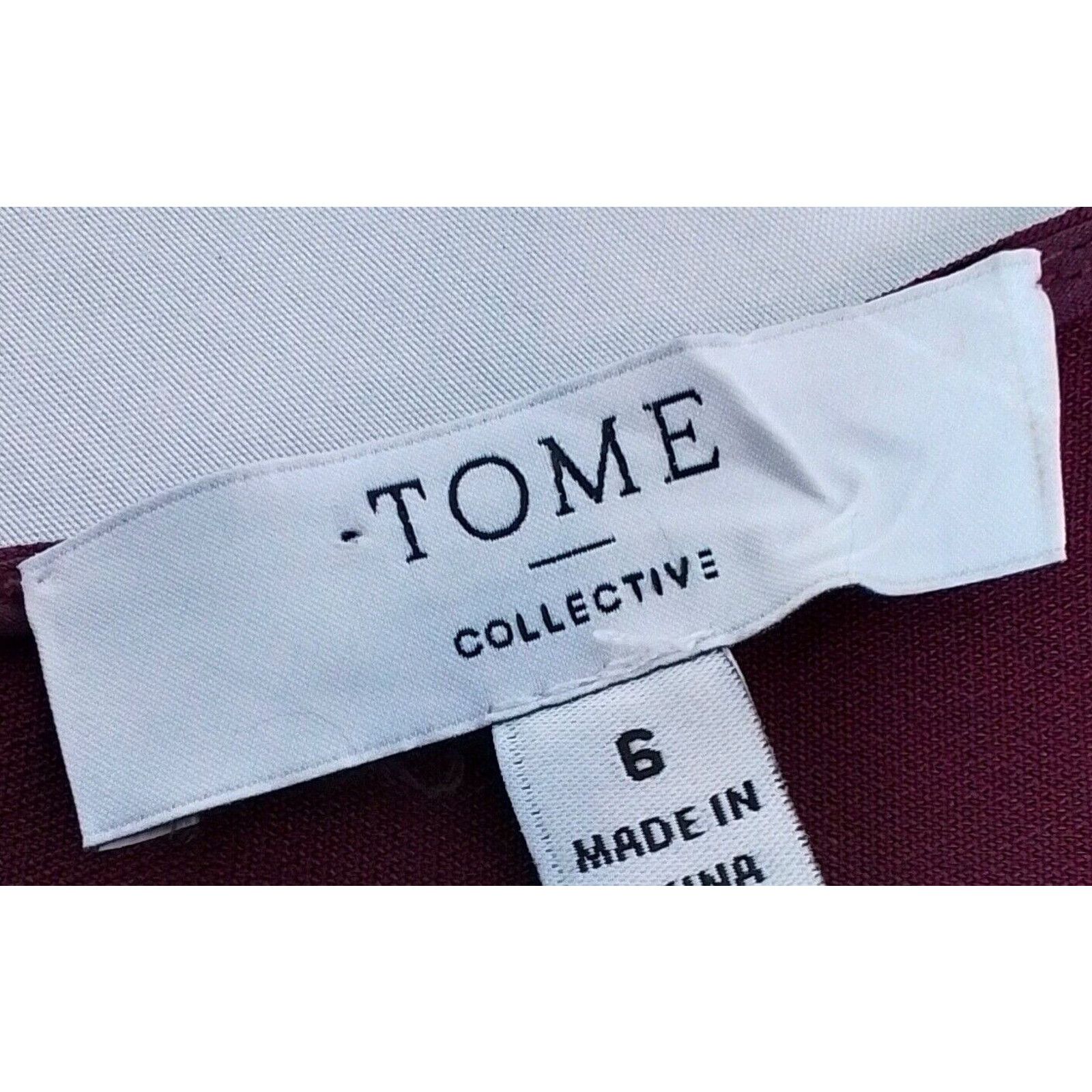 Other Tome Collective Dress Women's 6 Maxi Burgundy & Gray Size M / US 6-8 / IT 42-44 - 7 Thumbnail