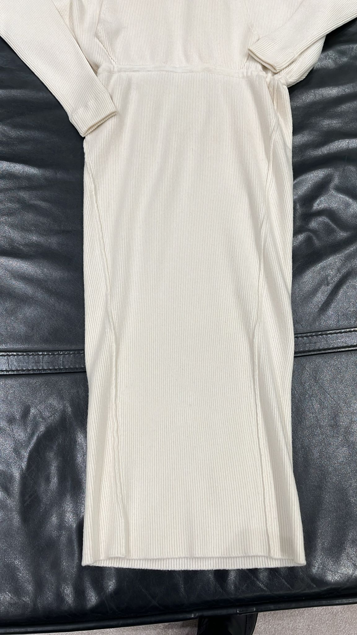 Tom Ford o1loc1c1224 Hooded Ribbed Cashmere Midi Dress White Size S / US 4 / IT 40 - 3 Thumbnail