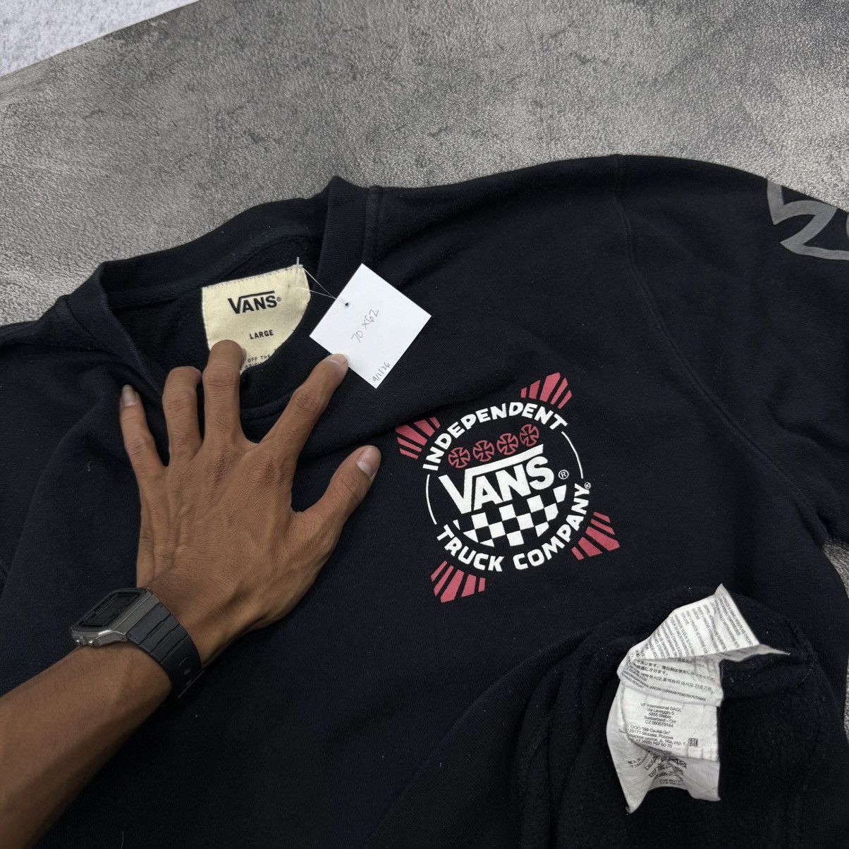 Vans INDEPENDENT truck co. X VANS sweatshirt black logo Size US L / EU 52-54 / 3 - 4 Thumbnail