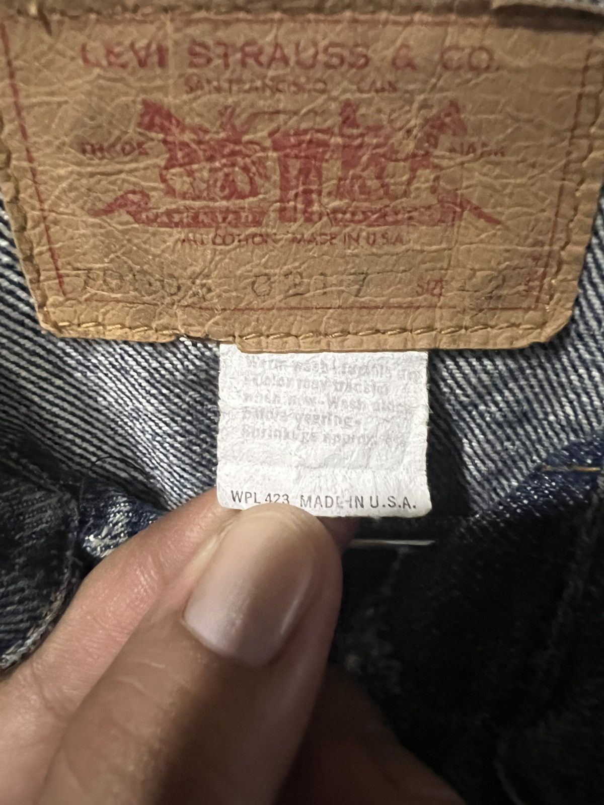Levi's Vintage Clothing 🔥Vintage Levis Made in Usa Denim Trucker Size US M / EU 48-50 / 2 - 16 Thumbnail