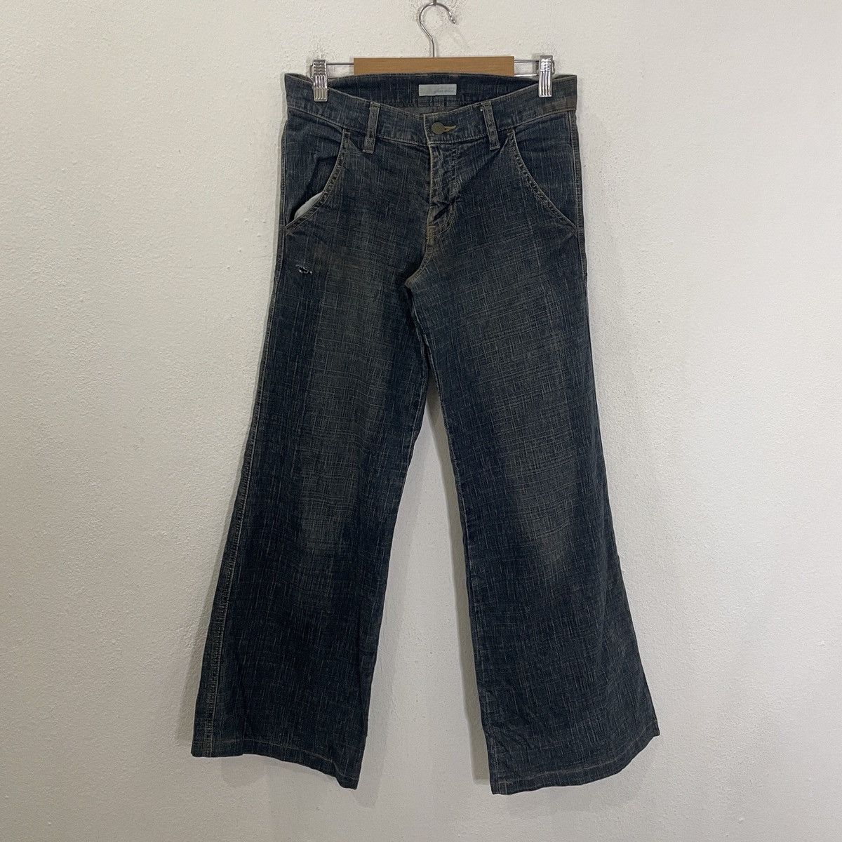Japanese Brand Vintage Green Wood Baggy Denim Size 29" - 1 Thumbnail