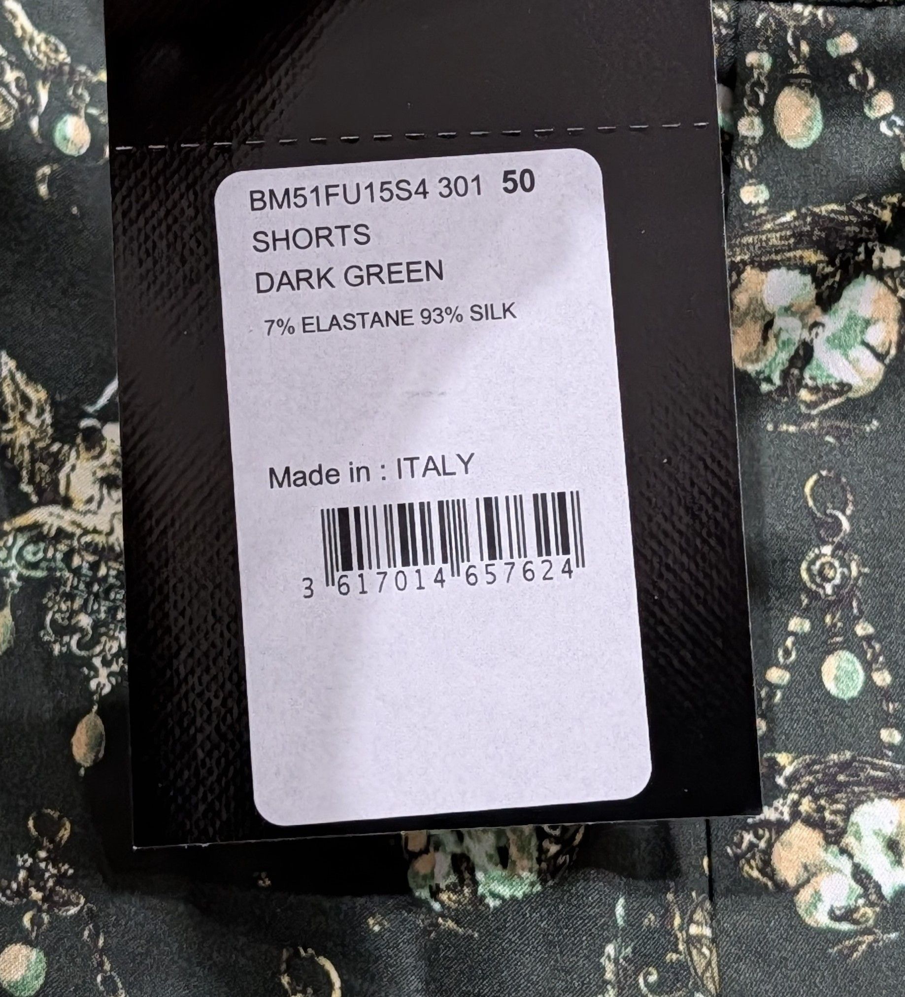 Givenchy GIVENCHY "Hubert Objects" Silk Shorts Green 50 US 34 Size US 34 / EU 50 - 9 Thumbnail