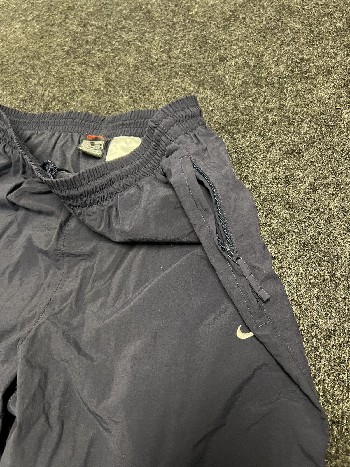 Nike × Vintage Nike vintage drill small swoosh track pants y2k drip Size US 34 / EU 50 - 6 Thumbnail