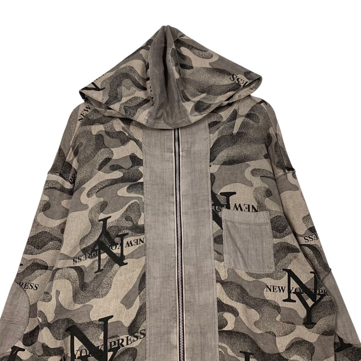 Other NEW YORK PRESS Camo Zipper Hoodie Sweater #2392-C107 Size US XL / EU 56 / 4 - 2 Thumbnail