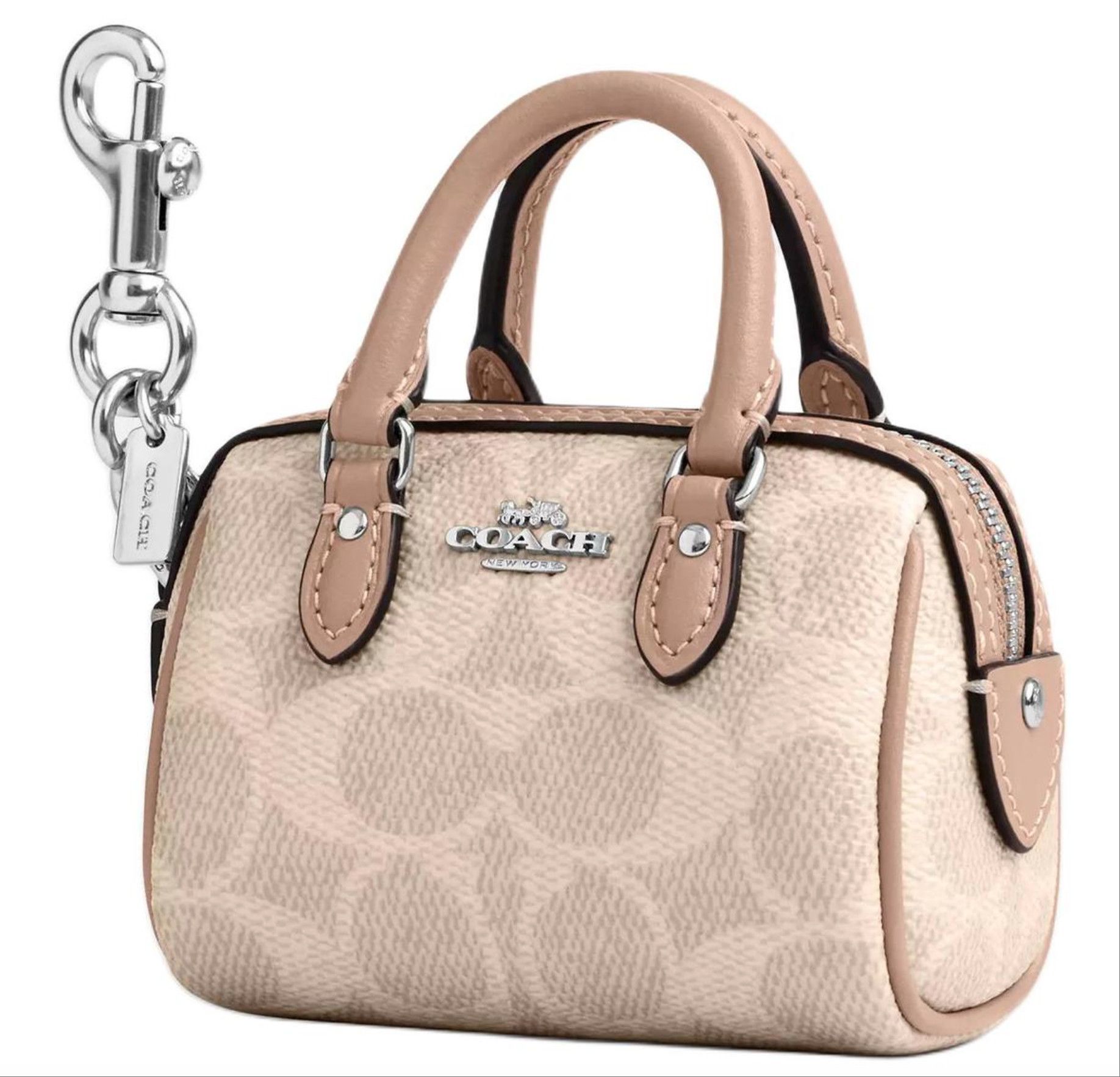 Coach Mini Rowan Bag Charm In Signature Canvas CX068 Size ONE SIZE - 7 Thumbnail
