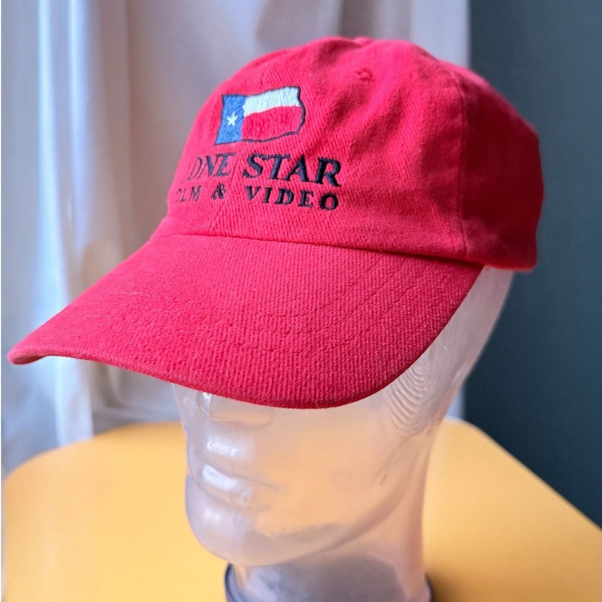 Vintage Vintage 90s Lone Star Film Hat | Red Texas Flag Embroidered Size ONE SIZE - 1 Thumbnail