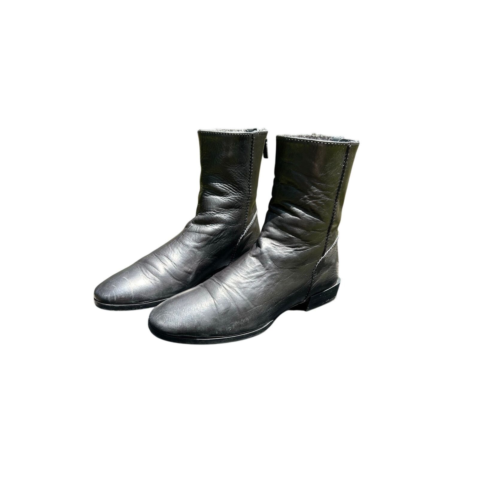 Homer Homers Artisan Back-Zip Ankle Boot Black Leather Size US 8.5 / IT 38.5 - 1 Thumbnail