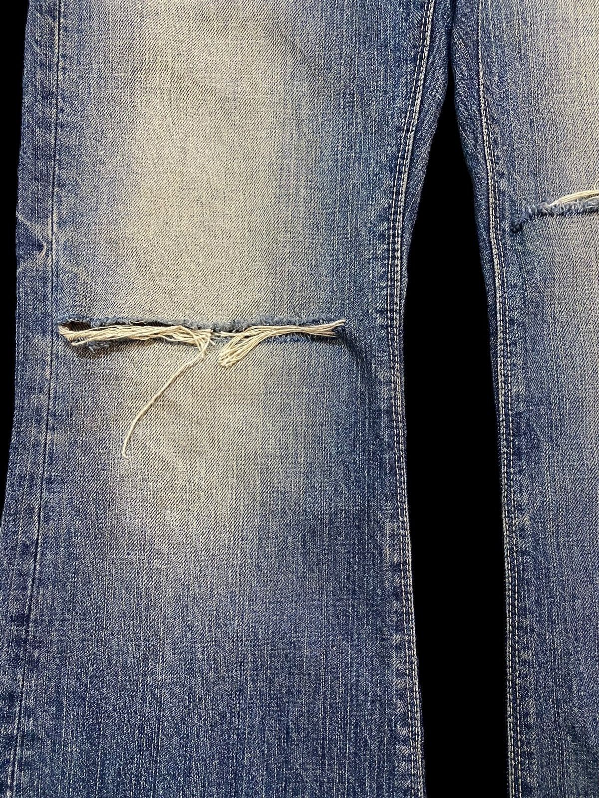If Six Was Nine Blue Way Made in Nippon Mud Wash Distressed Flare Jeans Size US 30 / EU 46 - 5 Thumbnail
