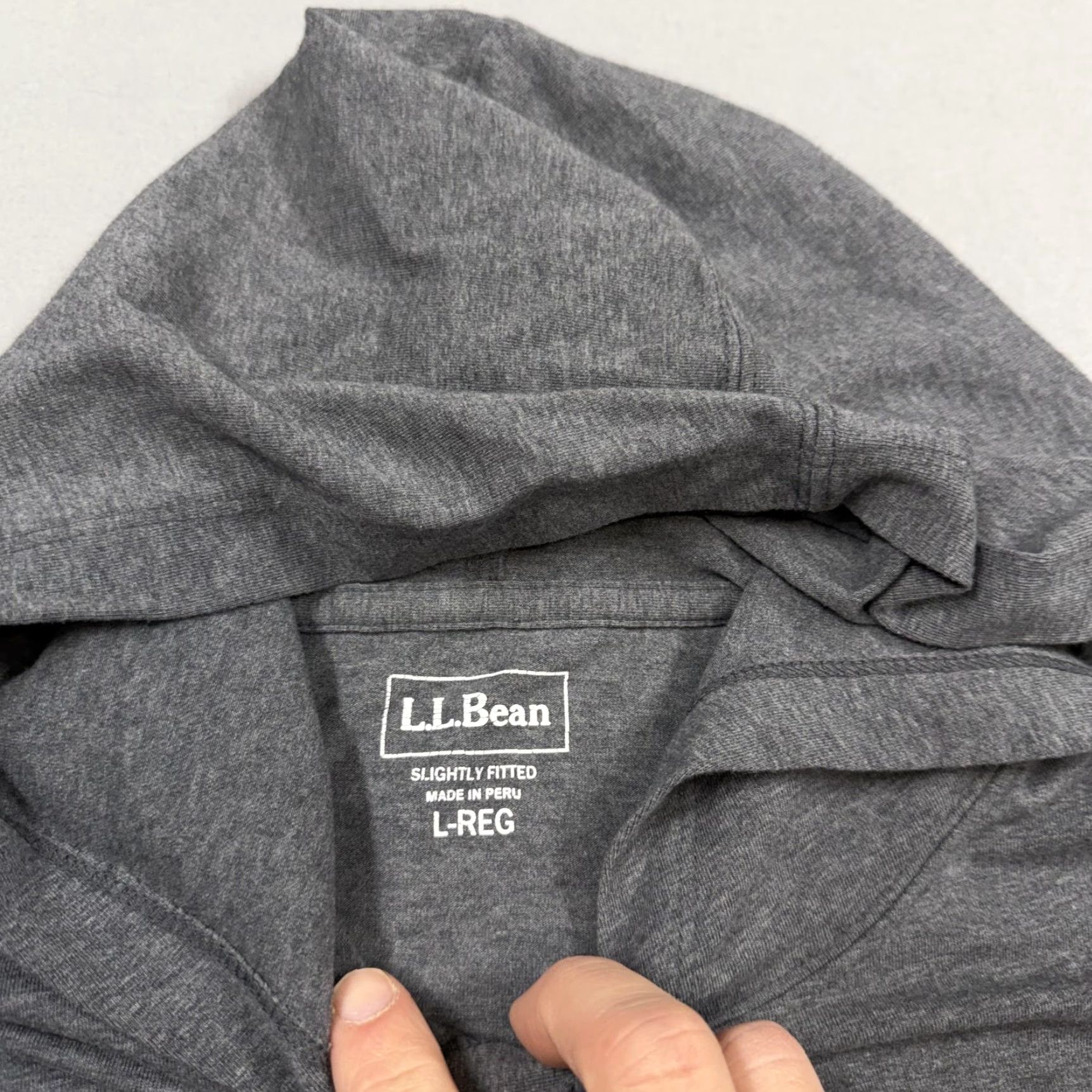 Vintage L.L. Bean Hoodie Mens Large Gray Lightweight Hooded Shirt 1912 Graphic Size US L / EU 52-54 / 3 - 3 Thumbnail