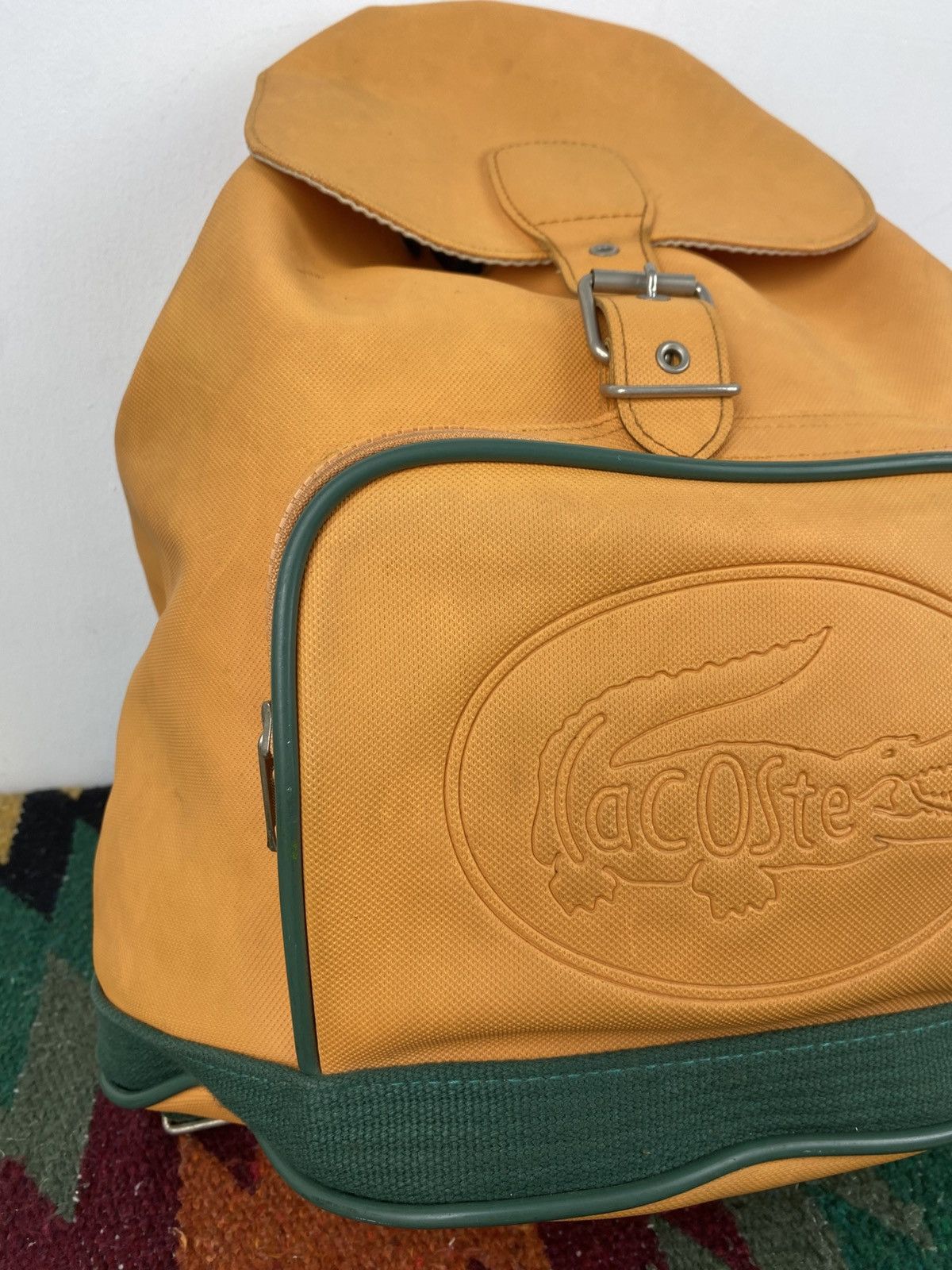 Lacoste 2000’s Lacoste Japan Green Orange Rucksack Size ONE SIZE - 6 Thumbnail