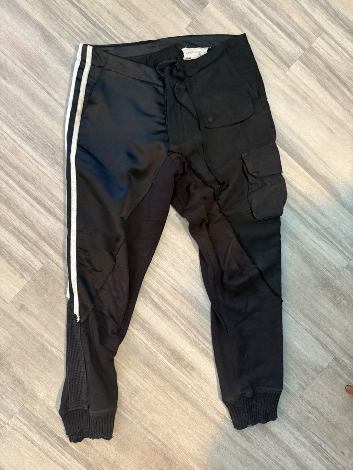 Greg Lauren Greg Lauren Black Satin Baker Lounge Pants Size US 32 / EU 48 - 5 Thumbnail