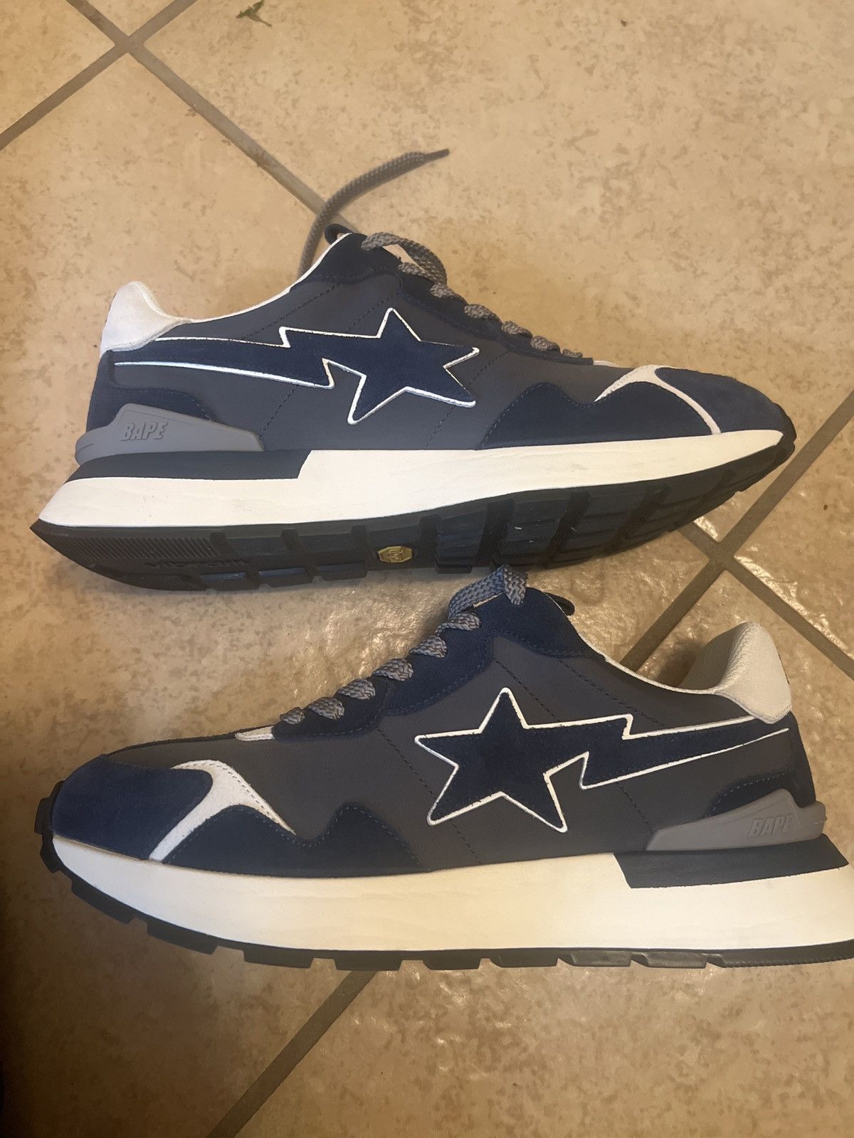 image of Bape Road Sta Express 3 Shoes in Navy, Men's (Size 9.5)