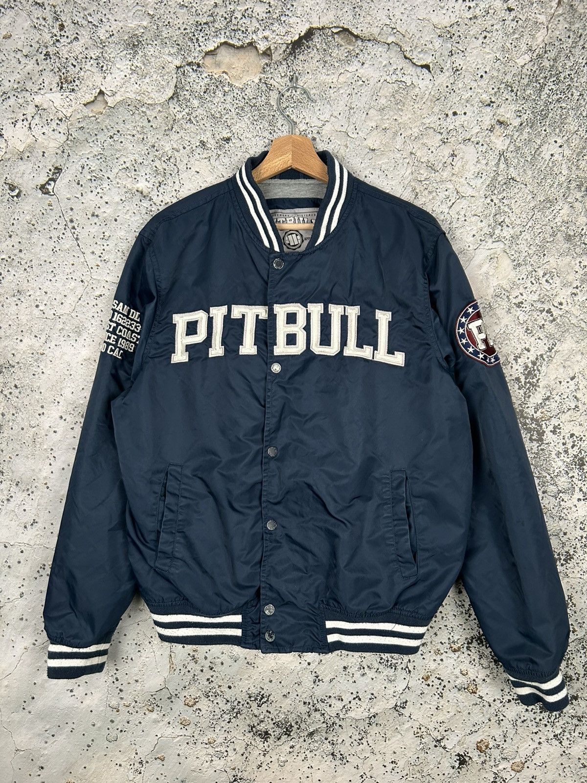 Vintage Pitbull Varsity Jacket Baseball 90s Boxy Oversized