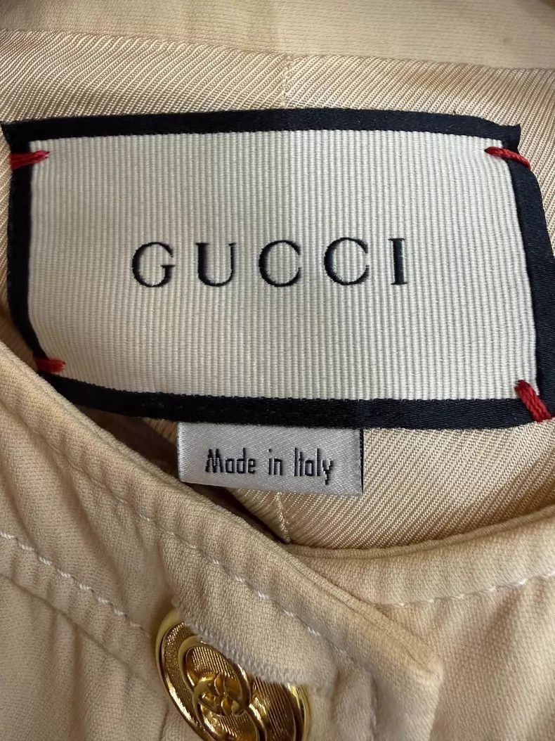 Gucci Gucci Beige mulberry silk wool blend dress Size S / US 4 / IT 40 - 4 Thumbnail
