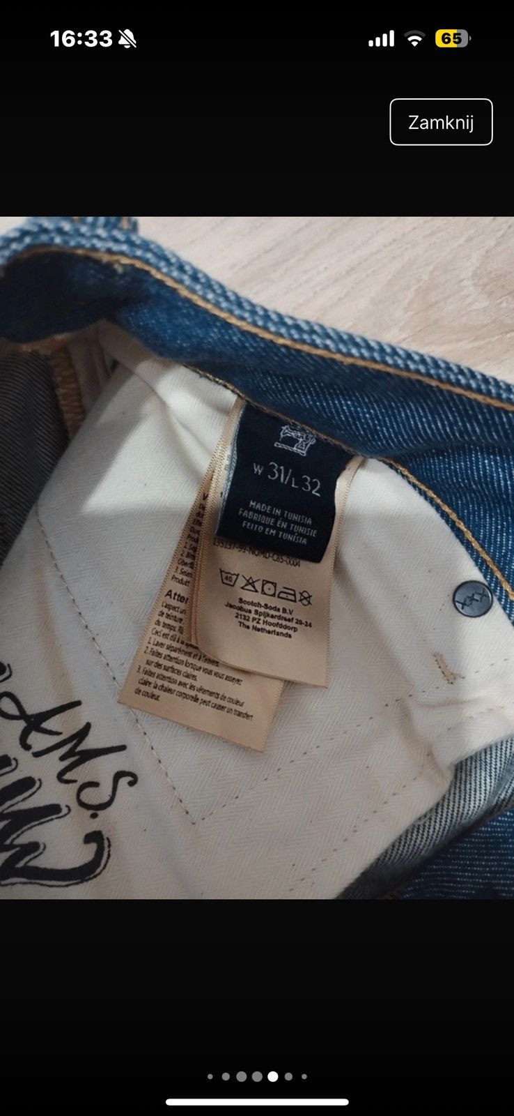 Scotch & Soda Scotch & Soda Lot 22 Dean Jeans Relaxed raw selvedge italy Size US 31 - 6 Thumbnail
