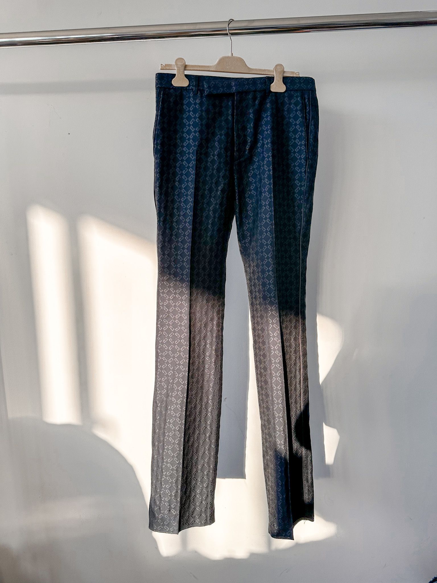 Givenchy Givenchy 4G-Logo Straight-Leg Wool and Silk-Blend Trousers Size 38R - 6 Thumbnail