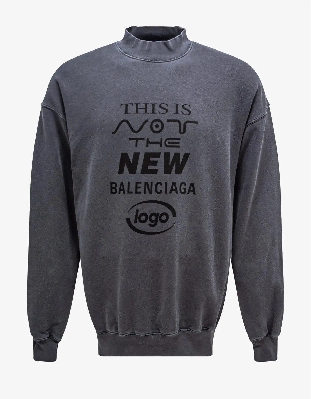 Balenciaga Balenciaga Grey This Is Not Sweatshirt Size US M / EU 48-50 / 2 - 1 Thumbnail