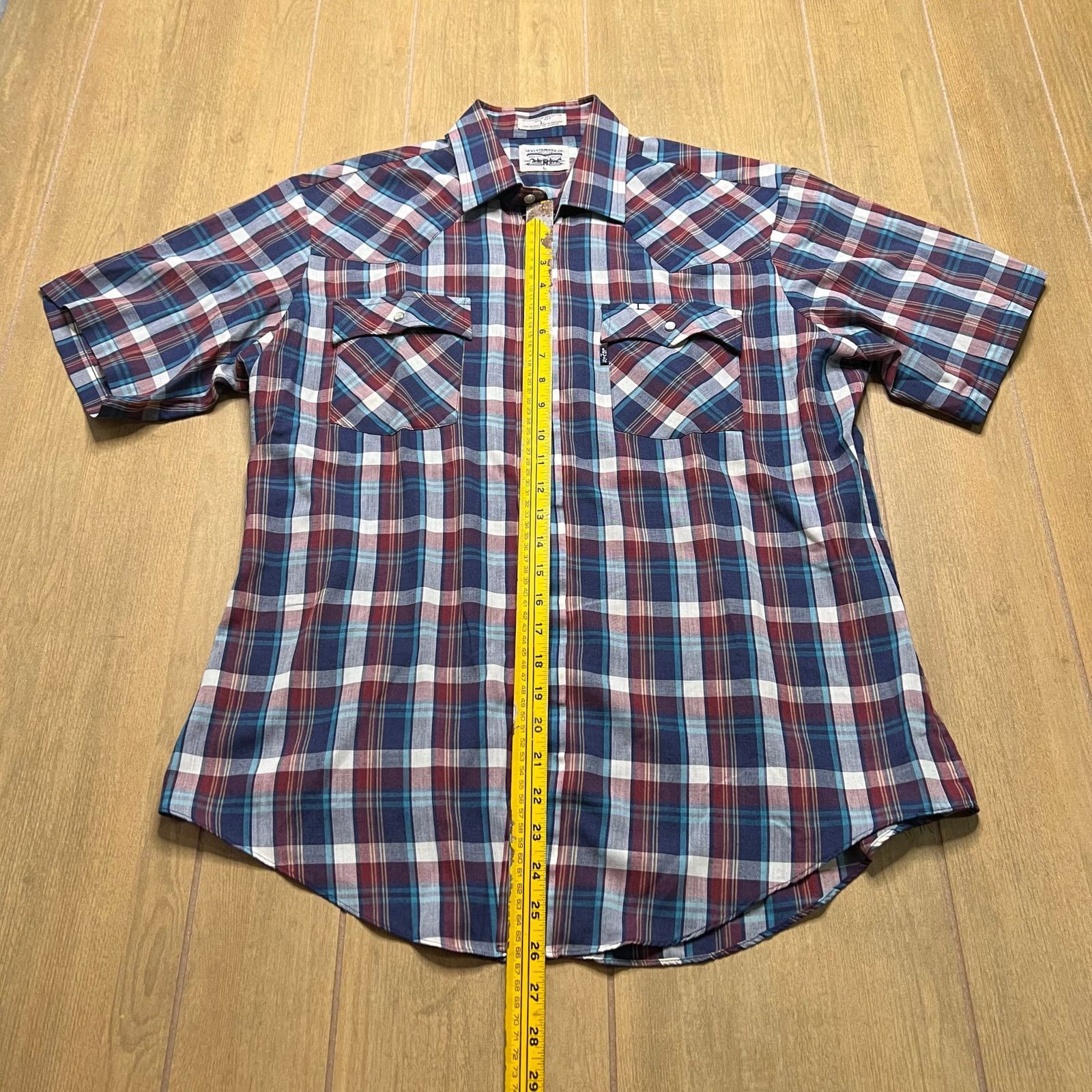 Levi's Levi’s Western Plaid Pearl Snap Shirt Men’s L Short Sleeve Size US L / EU 52-54 / 3 - 6 Thumbnail