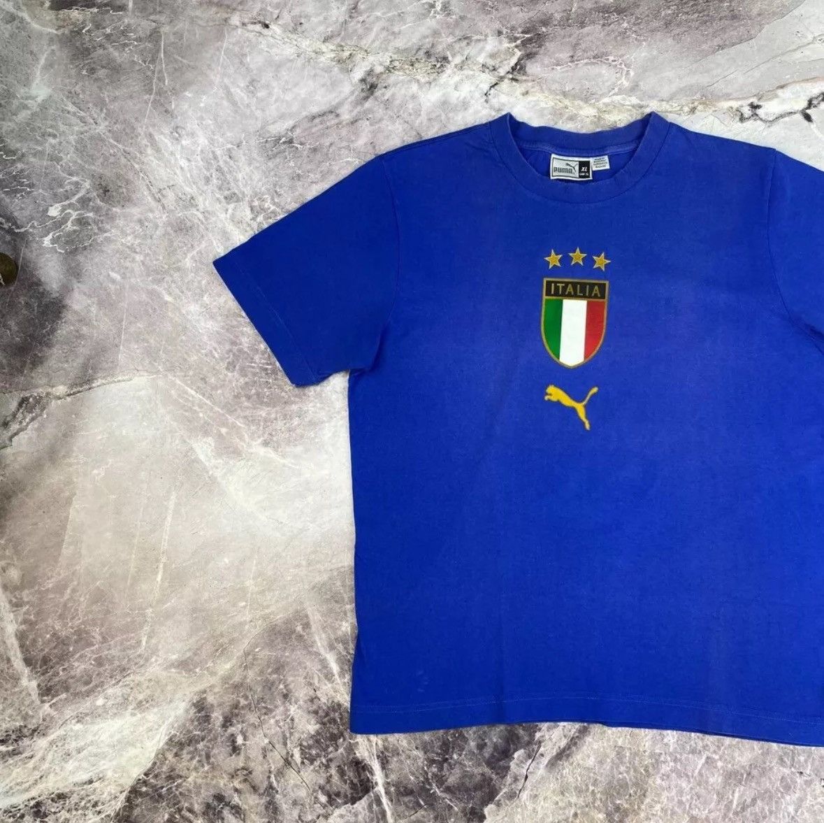 Puma × Vintage Vintage Puma Italia Neil Barrett Soccer T Shirt Jersey Size US XL / EU 56 / 4 - 3 Thumbnail