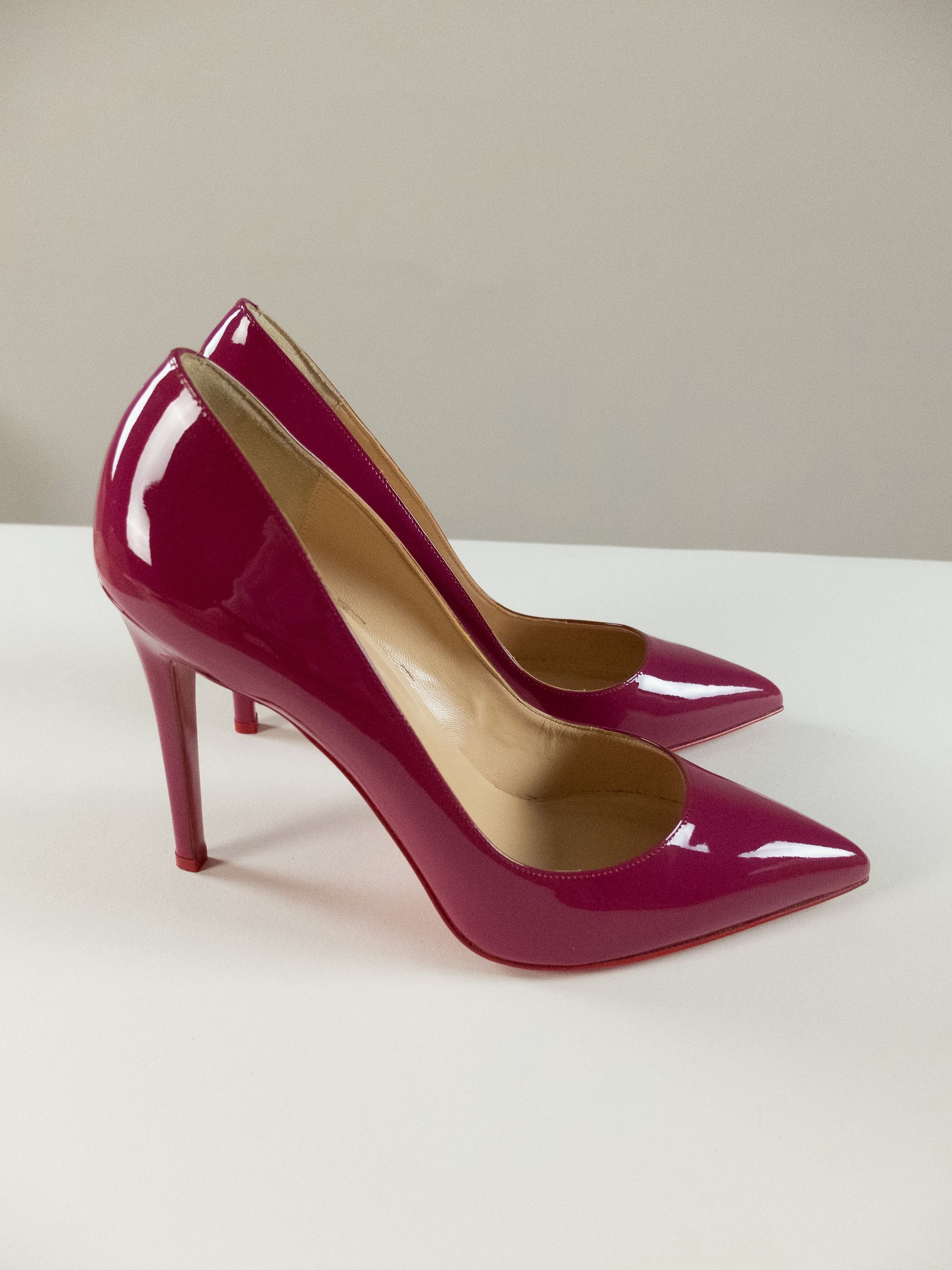 Christian Louboutin CHRISTIAN LOUBOUTIN Pigalle pink patent leather pumps 10 Size US 10 / IT 40 - 3 Thumbnail