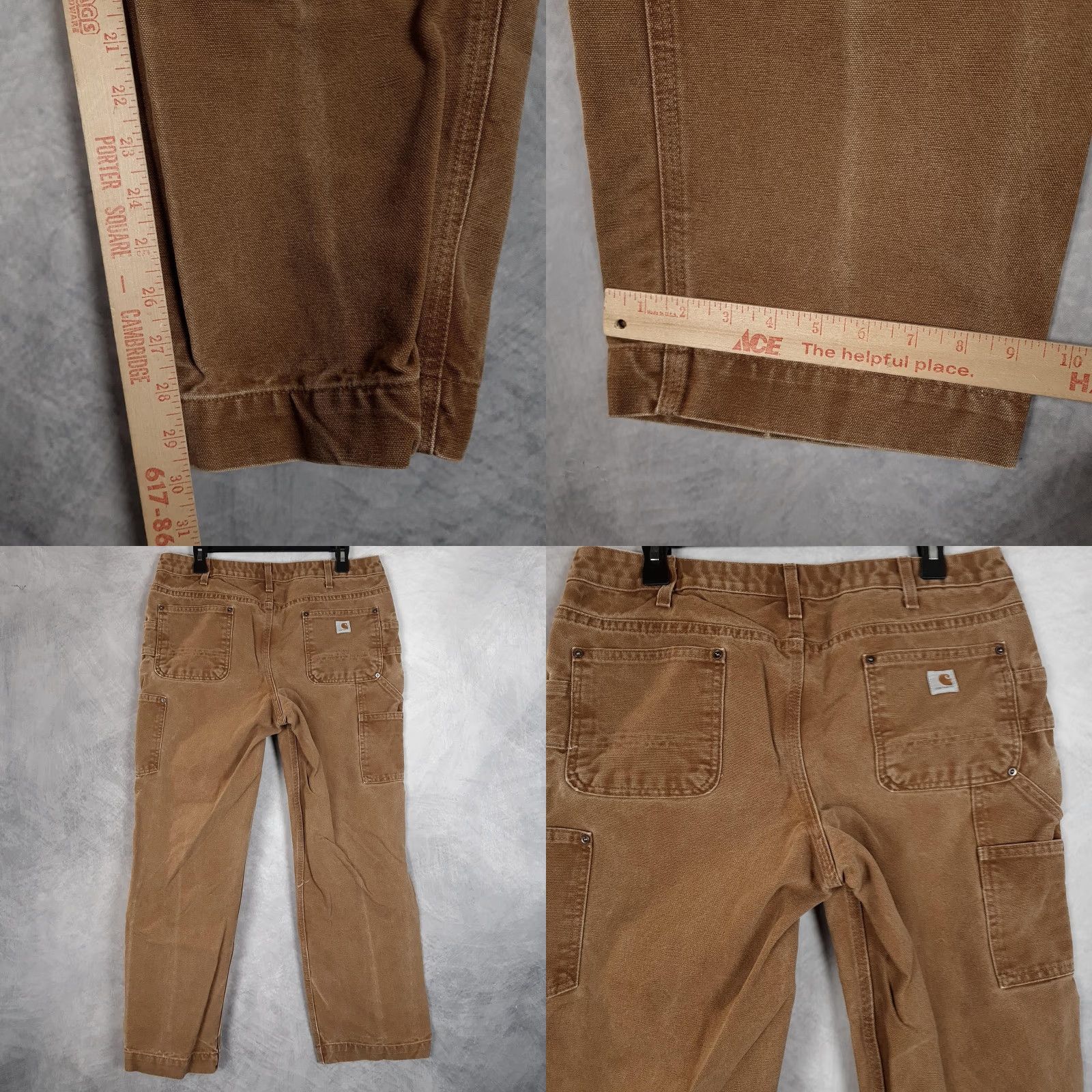 Carhartt Carhartt Womens Pants 12 Brown Canvas Relaxed Fit Double Knee Work Carpenter Size 34" / US 12 / IT 48 - 9 Thumbnail