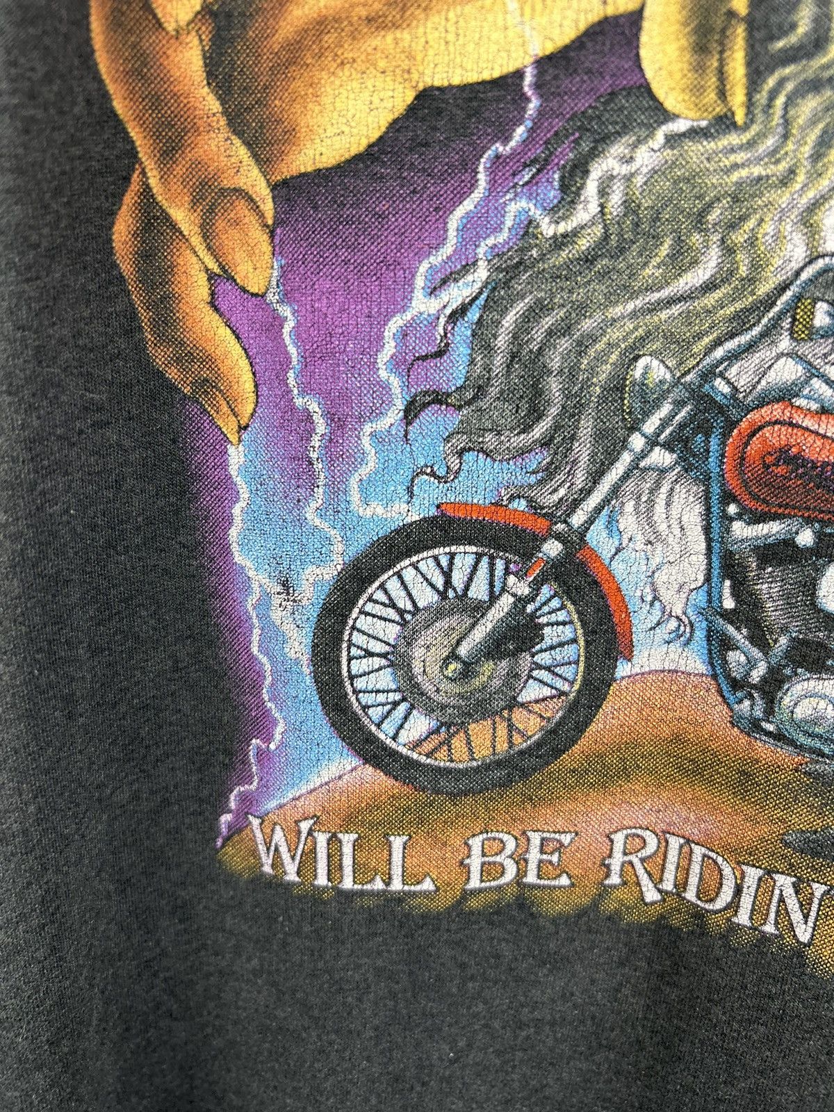 Harley Davidson Vintage 90s Harley Davidson The Last Biker on Earth Wizard Size US L / EU 52-54 / 3 - 11 Thumbnail